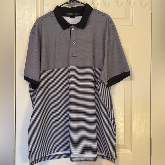 U.S. Polo Assn. Other - U.S. Polo Assn. Men's Polo Shirt - Black and White Stripes
